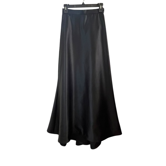 VTG Tadashi Shoji Black Elegant Formal Evening Trumpet Fishtail Maxi Skirt SZ 4P - Picture 4 of 15